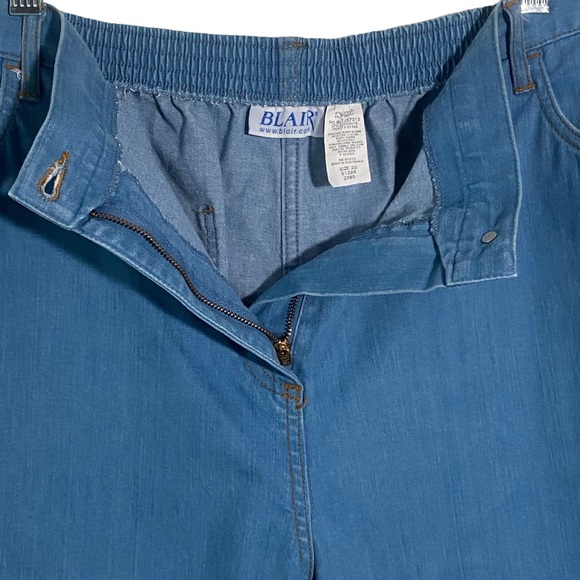 Blair Jeans Womens Plus Size 20 Light Blue Straight Leg Ankle High Rise Pants - Picture 5 of 10